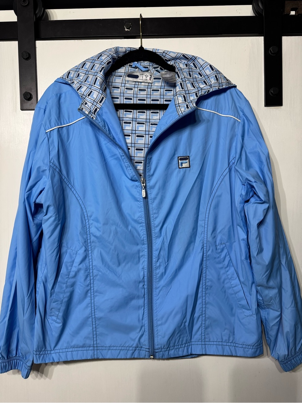 Fila Sky Blue Women's Hooded Bomber Jacket